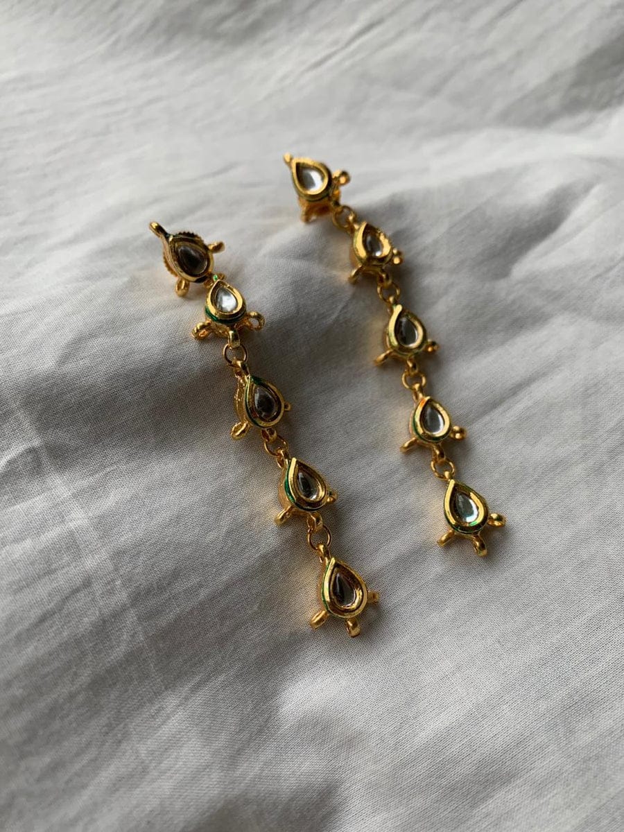 Traditional Kundan Earrings - Image 2