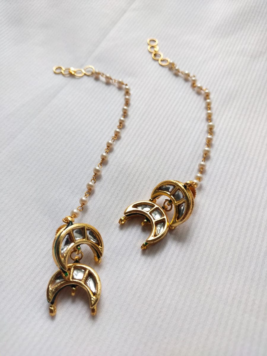 Traditional Kundan Earrings - Image 2