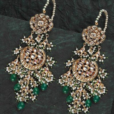 Gold Plated Handcrafted Kundan Earring