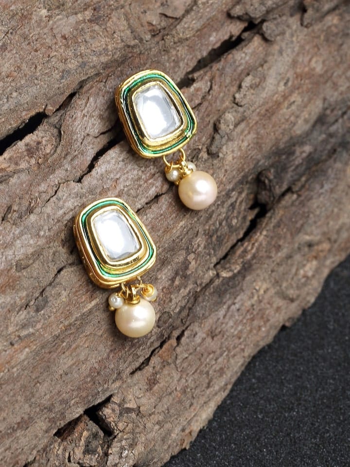 Gold Plated Handcrafted Kundan Earring