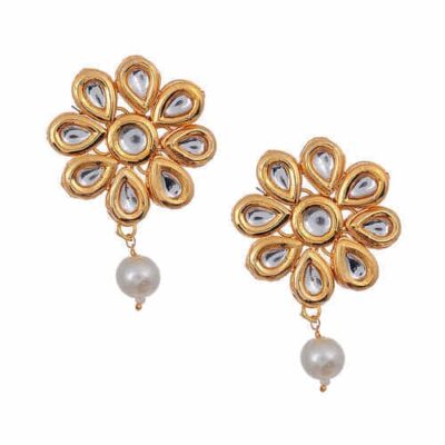 Gold Plated Handcrafted Kundan Earring