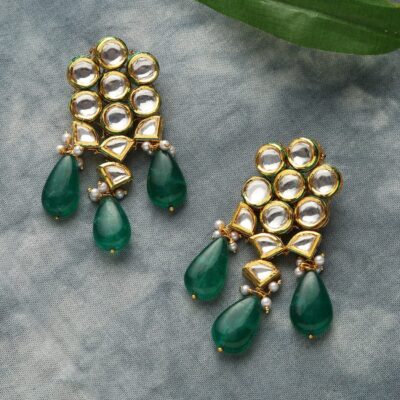 Gold Plated Kundan Earrings
