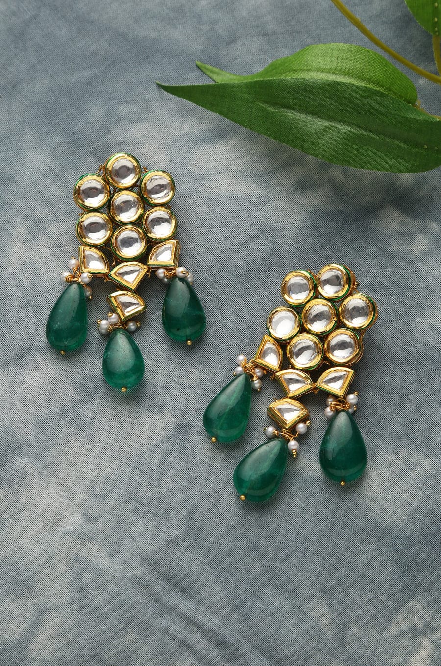 Gold Plated Kundan Earrings