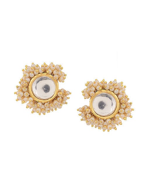 Gold Plated Kundan Earrings