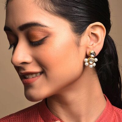 Gold Plated Kundan Earrings