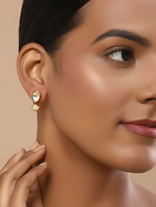 Traditional Kundan Earrings - Image 2