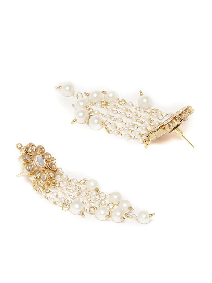 Gold Plated Kundan Earring - Image 3
