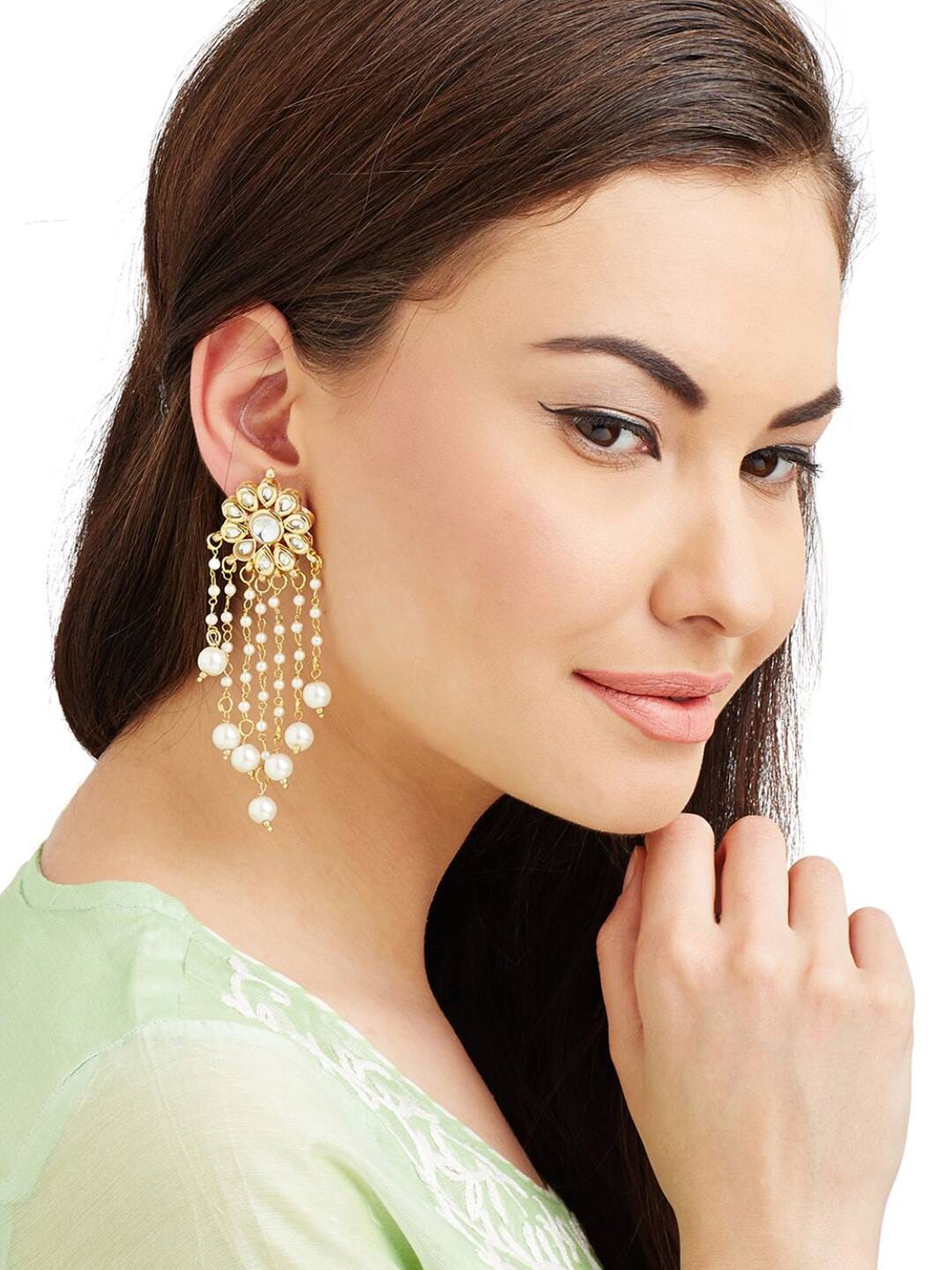 Gold Plated Kundan Earring