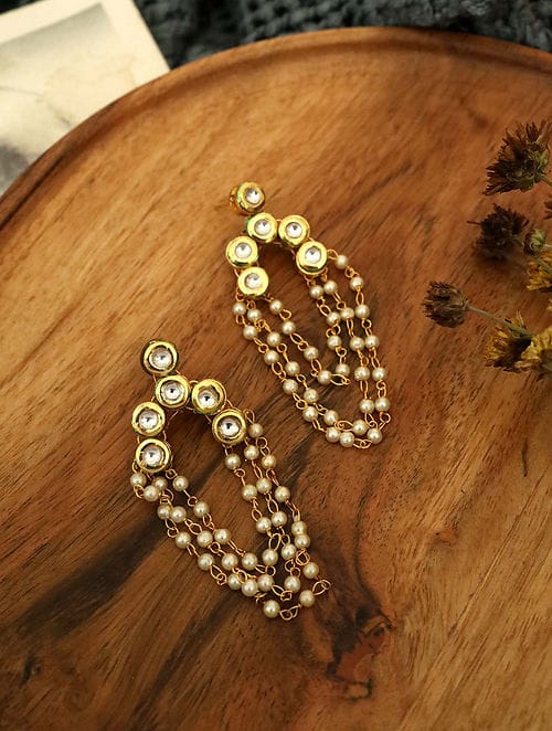 Gold Plated Kundan Earring