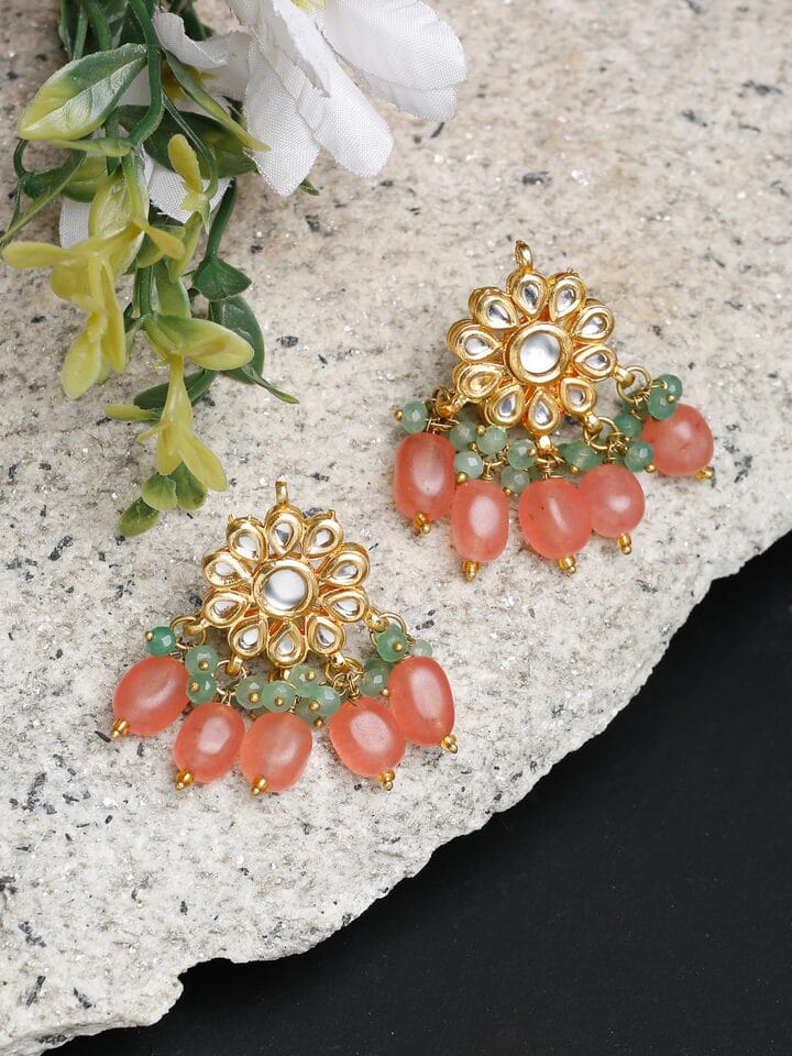 Gold Plated Kundan Earring