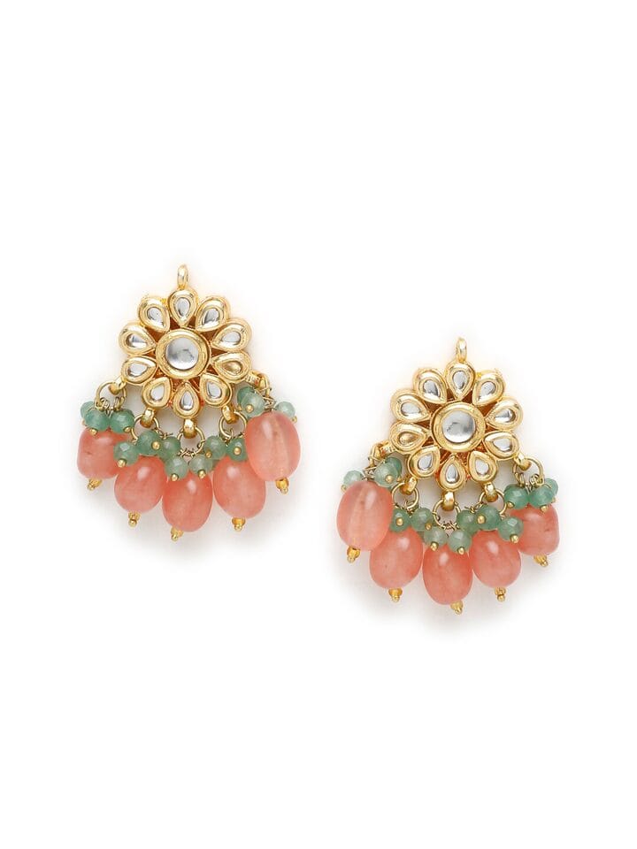 Gold Plated Kundan Earring - Image 4