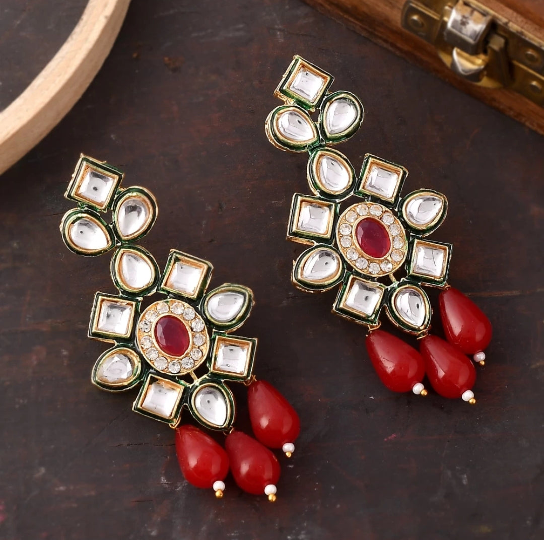 Gold Plated Statement Earrings