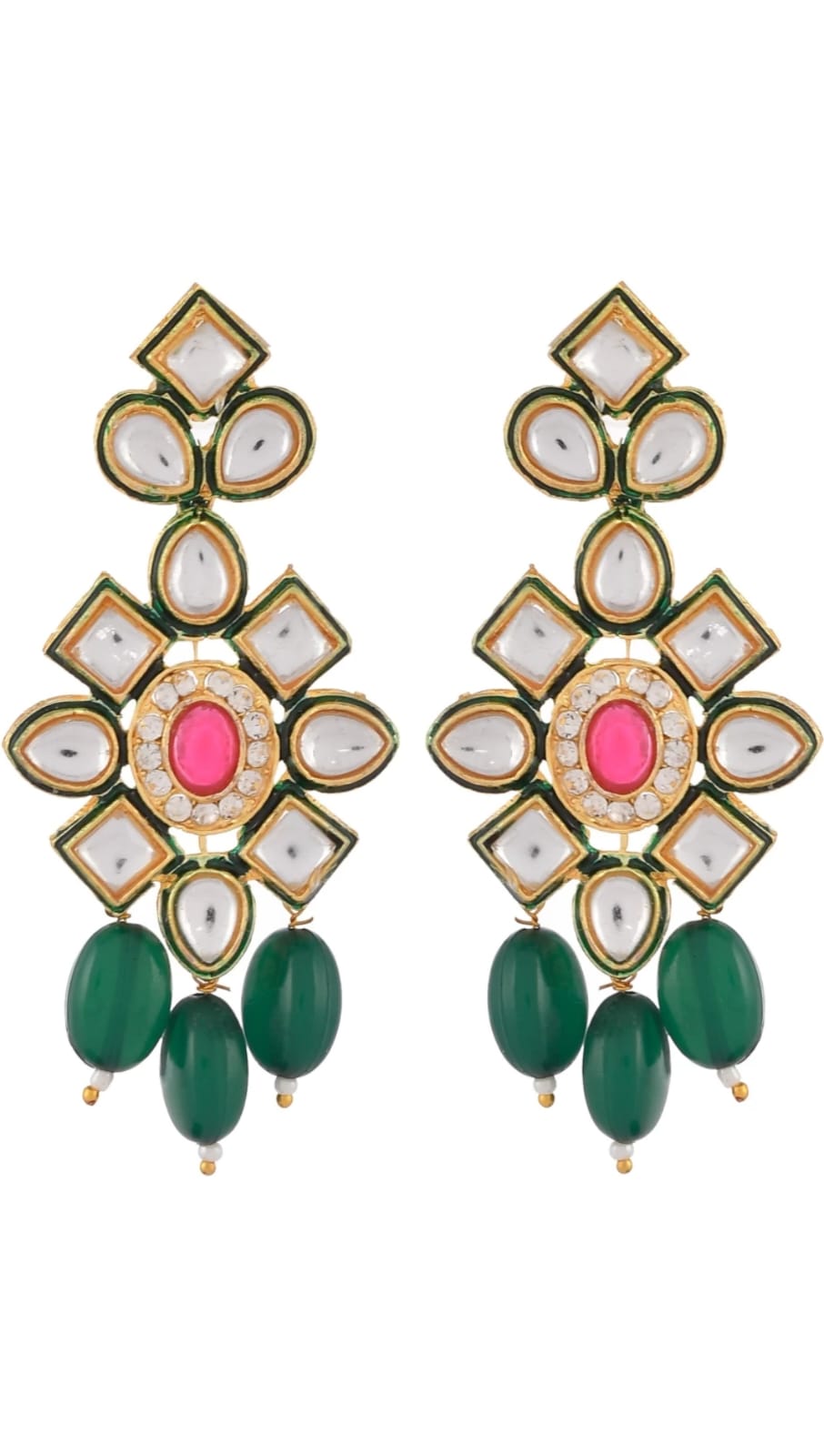 Gold Plated Statement Earrings - Image 3