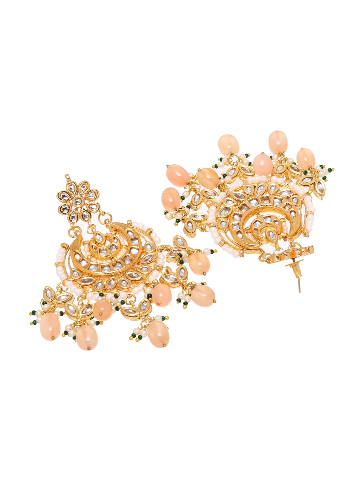 Gold Plated Statement Earrings - Image 4