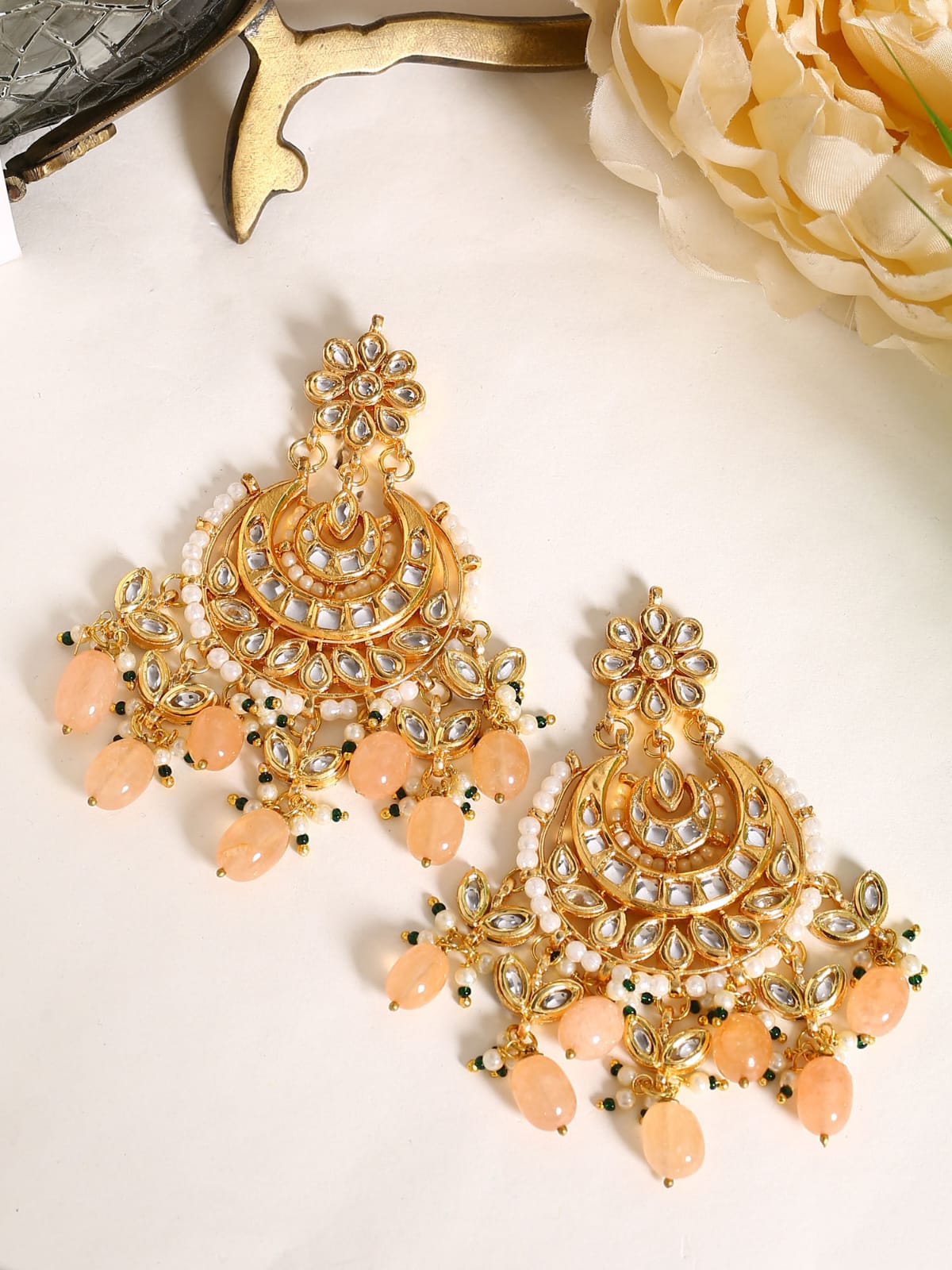 Gold Plated Statement Earrings