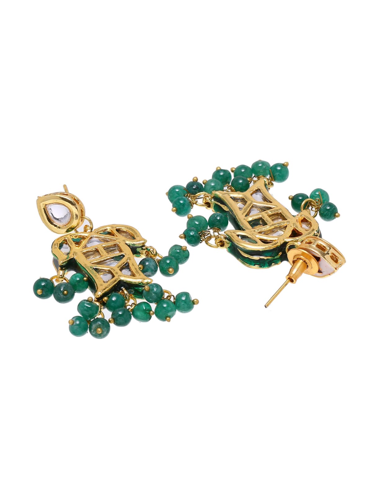 Gold Plated Statement Earrings - Image 3