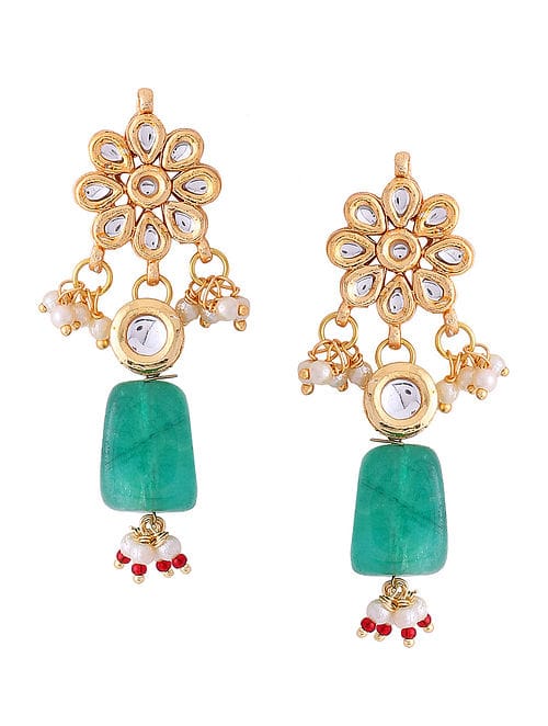 Traditional Kundan Earrings - Image 3