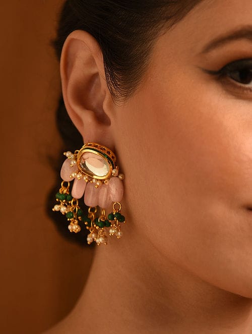 Gold Plated Statement Earrings