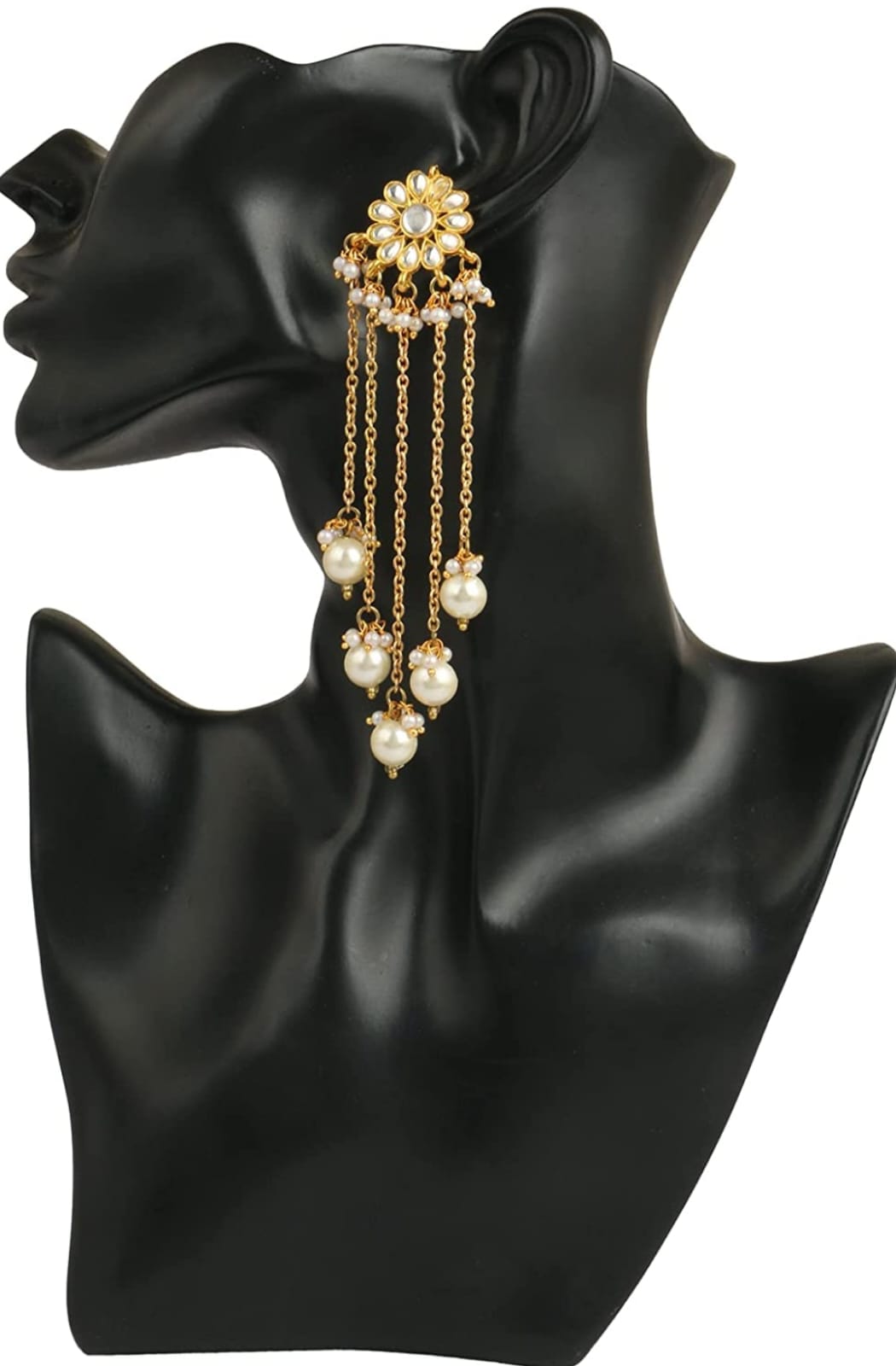 Traditional Kundan Earrings - Image 3