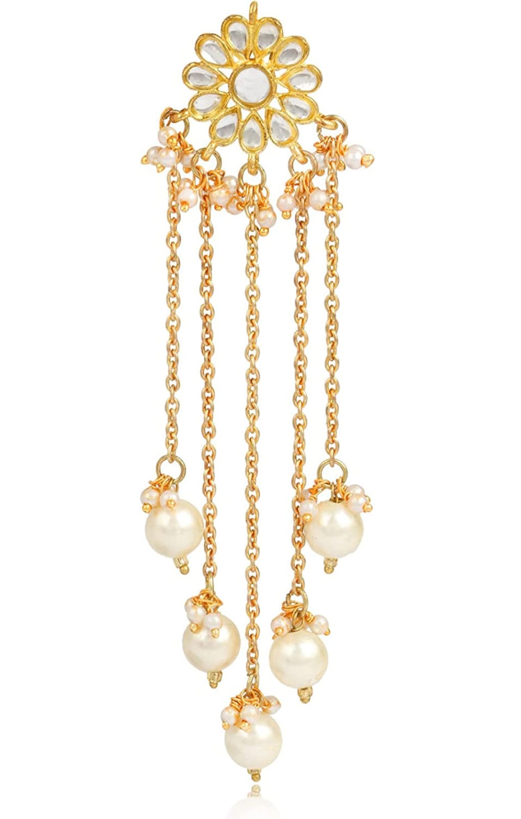 Traditional Kundan Earrings - Image 5