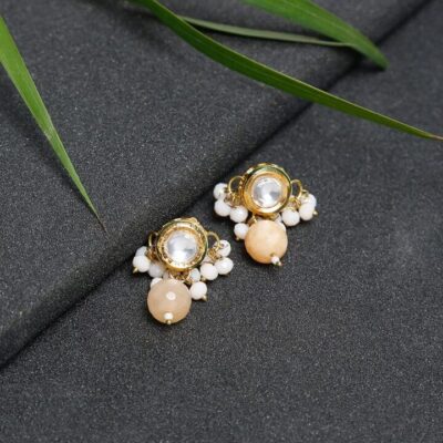 Gold Plated Traditional Jadau Kundan Earrings