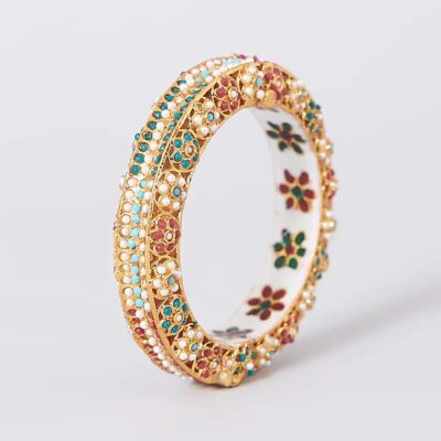 Beautiful Rajwadi Jadau Kundan Bangle Kada