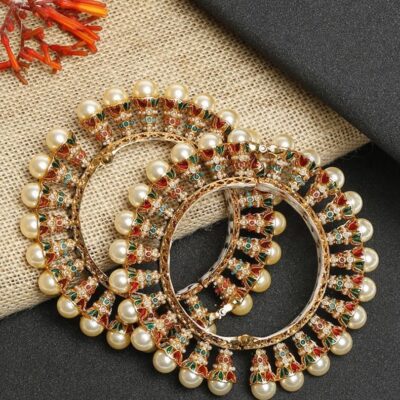 Beautiful Rajwadi Jadau Kundan Bangle Kada