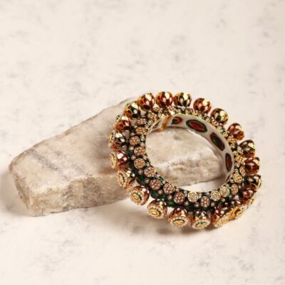 Beautiful Rajwadi Jadau Kundan Bangle Kada