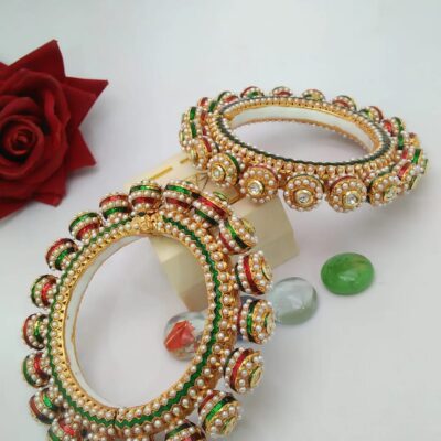 Beautiful Rajwadi Jadau Kundan Bangle Kada