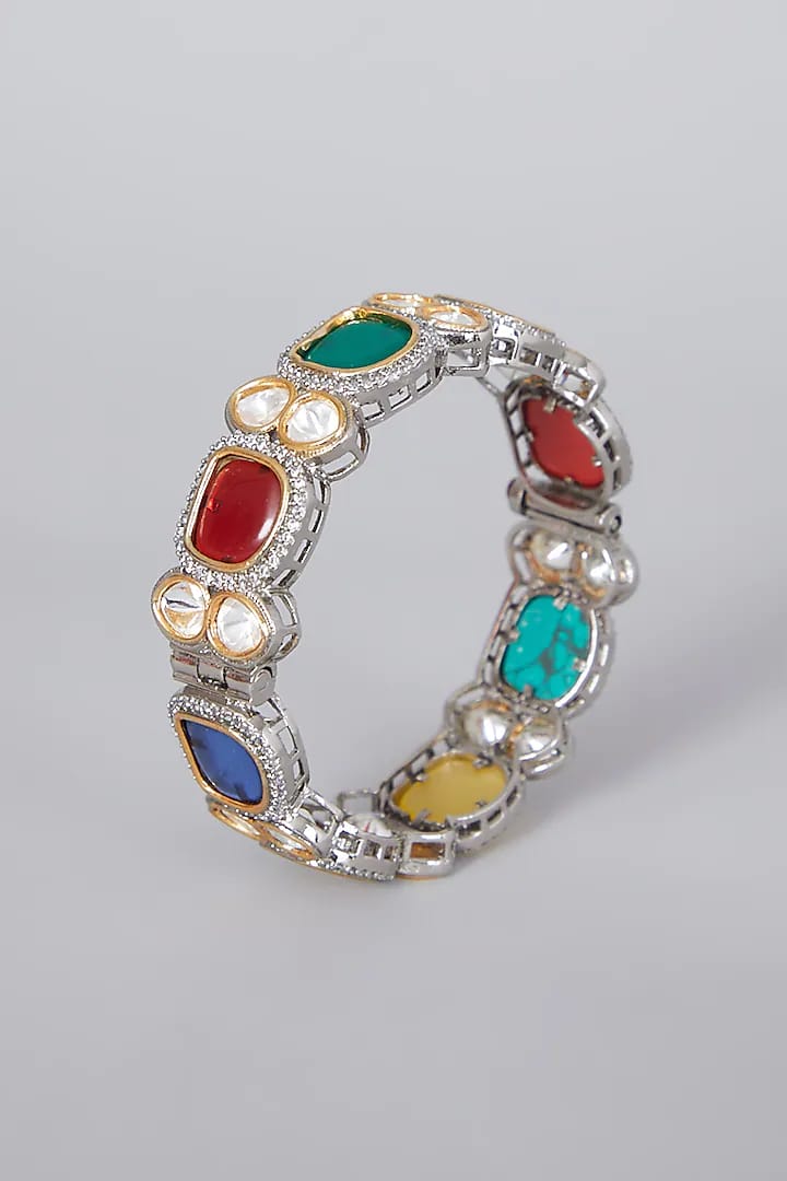 Victorian Two Tone Polki Bangles