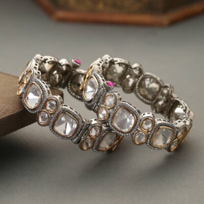 Victorian Two Tone Polki Bangles