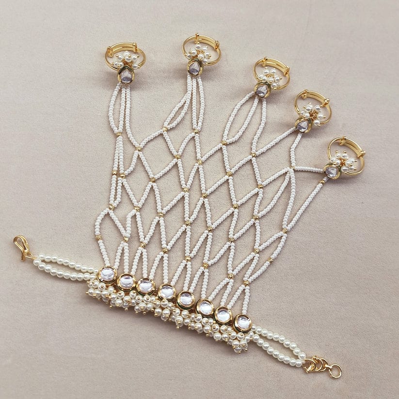 Beaded Kundan Hathphool (Pack Of 2) - Image 2