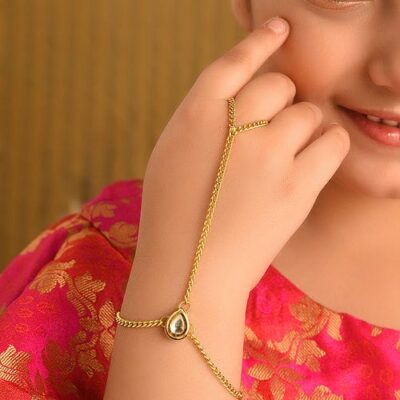 Kundan Hathphool Bracelet (Pack Of 2)