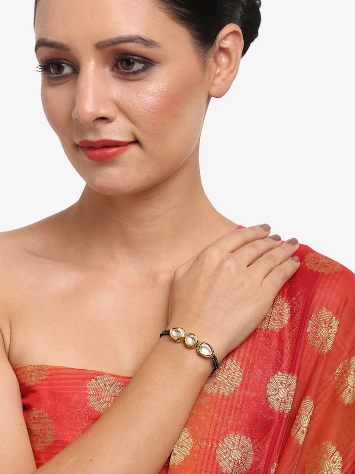 Beaded Kundan Bracelet - Image 2