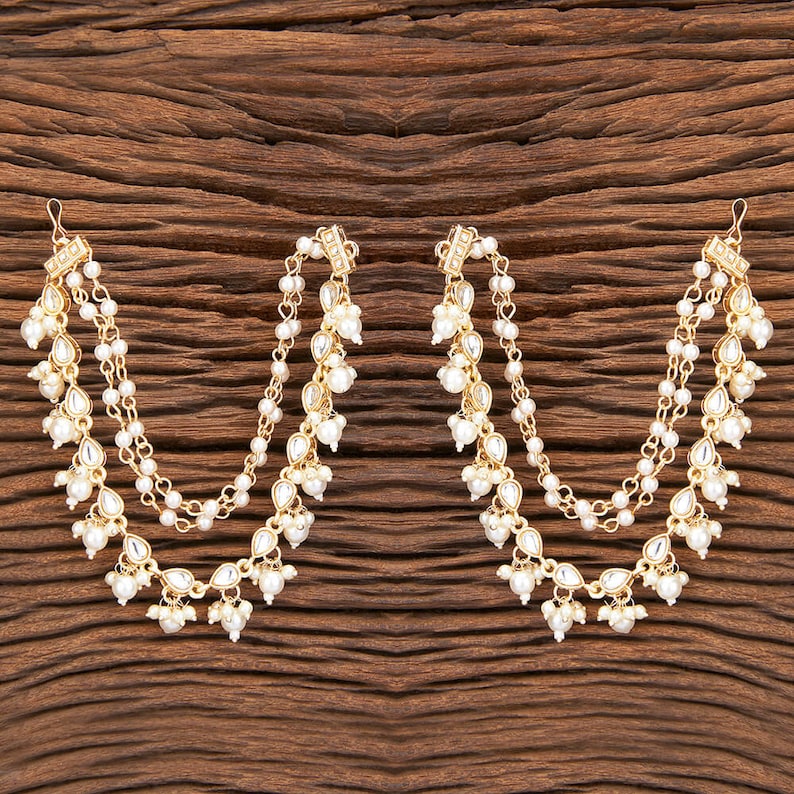 Kundan Polki Ear Chain