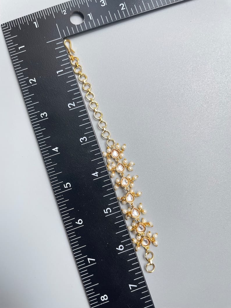 Kundan Ear Chain - Image 2