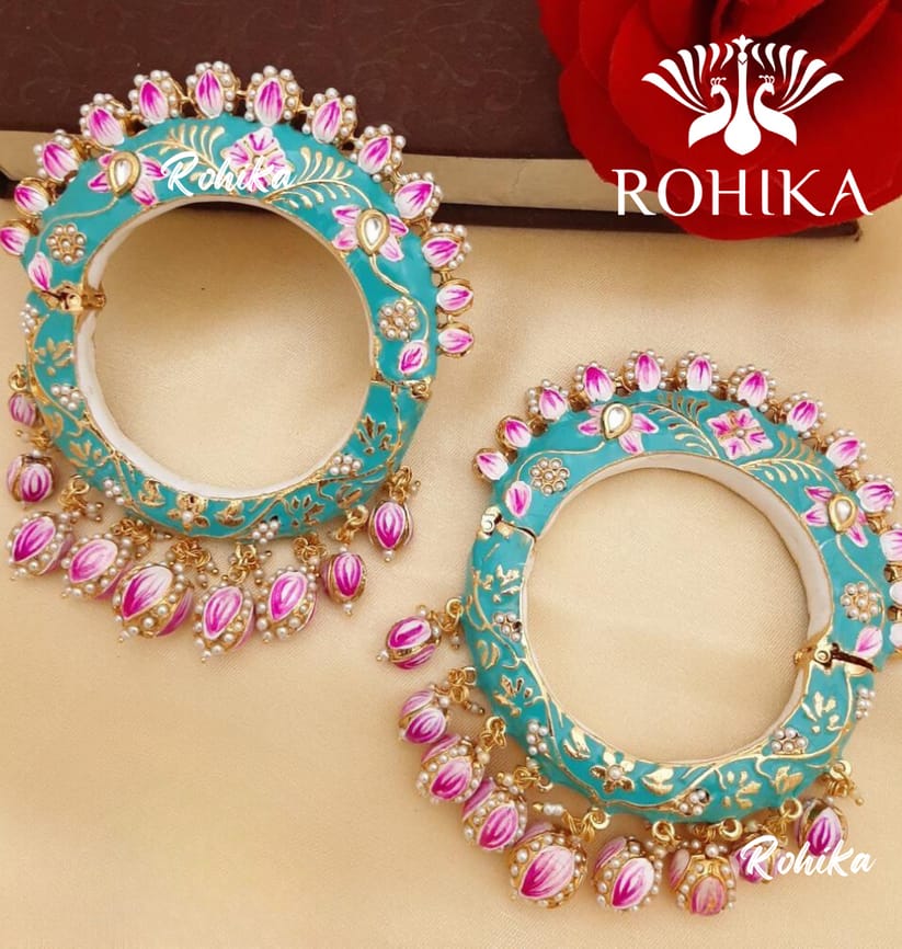 Brass Gold-plated Jadau Kundan Bangle