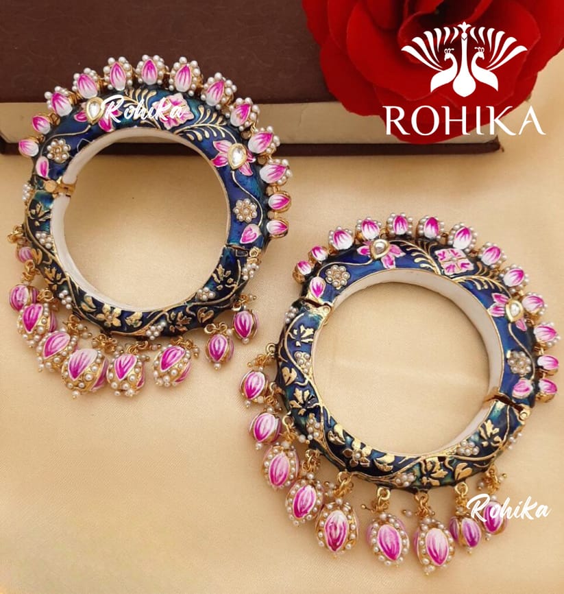 Brass Gold-plated Jadau Kundan Bangle