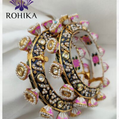 Brass Gold-plated Jadau Kundan Bangle
