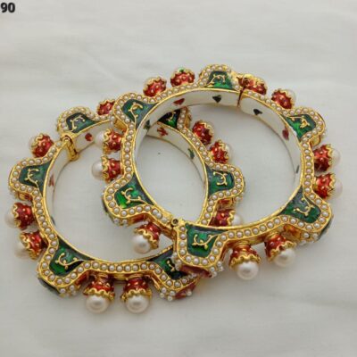 Handcrafted Jadau bangles