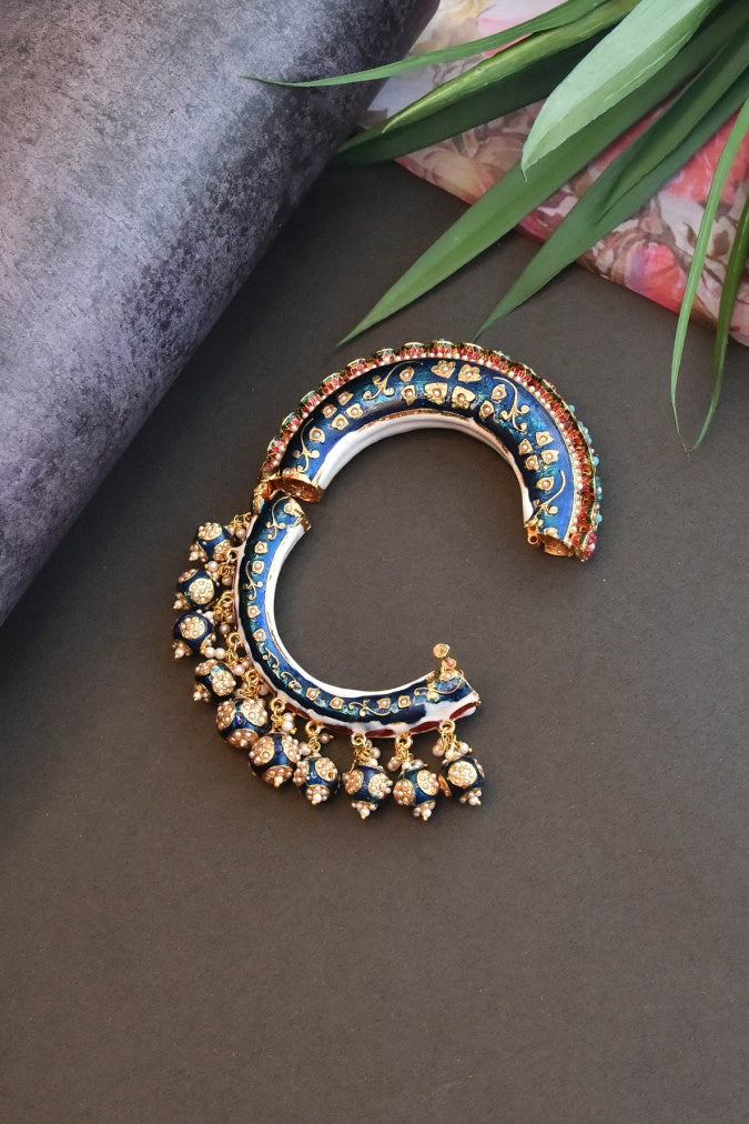 Traditional Multi Colour Beads Gold Plated Bangles - Image 9