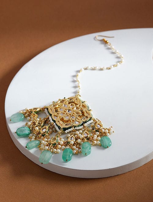 Gold-Toned Kundan-Studded Maangtika