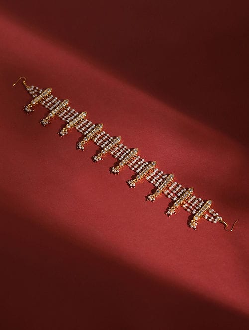 Gold-Toned Kundan-Studded Mathapatti