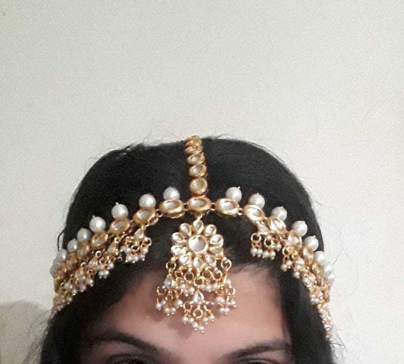 Gold Tone Kundan Mathapatti