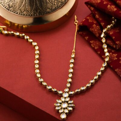 Gold-Plated Kundan-Studded Mathapatti