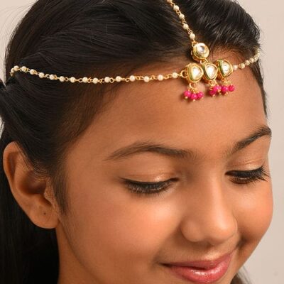 Gold-Plated Kundan-Studded Mathapatti