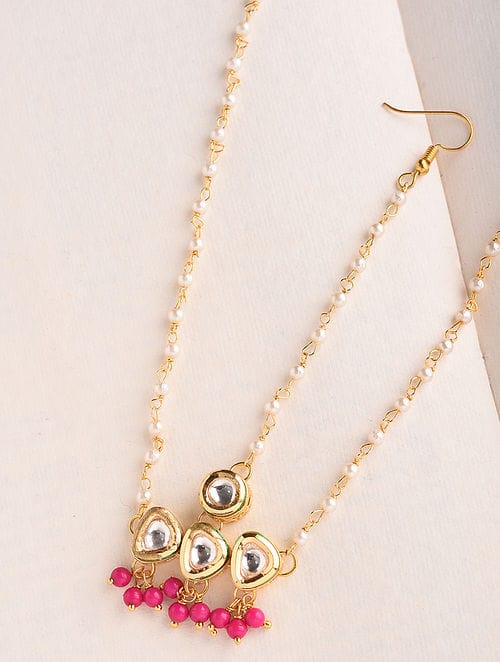 Gold-Plated Kundan-Studded Mathapatti - Image 2