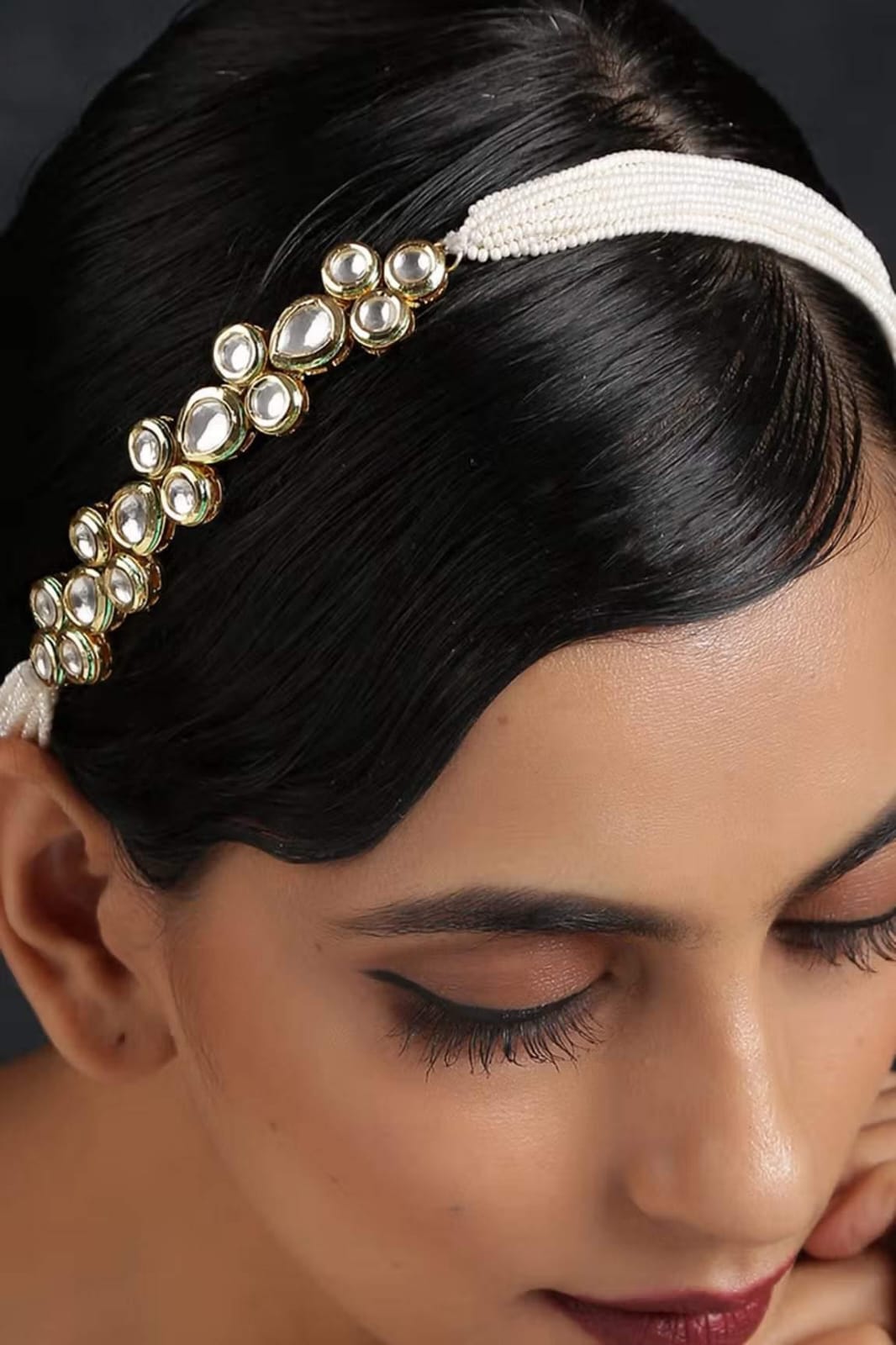 Gold-Plated Kundan-Studded Mathapatti - Image 2