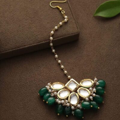 Gold-Plated Kundan-Studded Mangtika