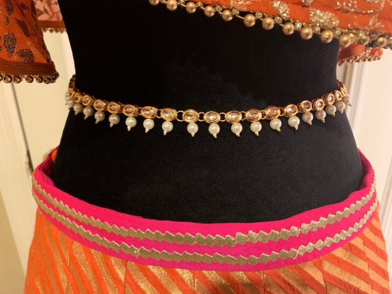 Gold Tone Kamarbandh West Belt - Image 6
